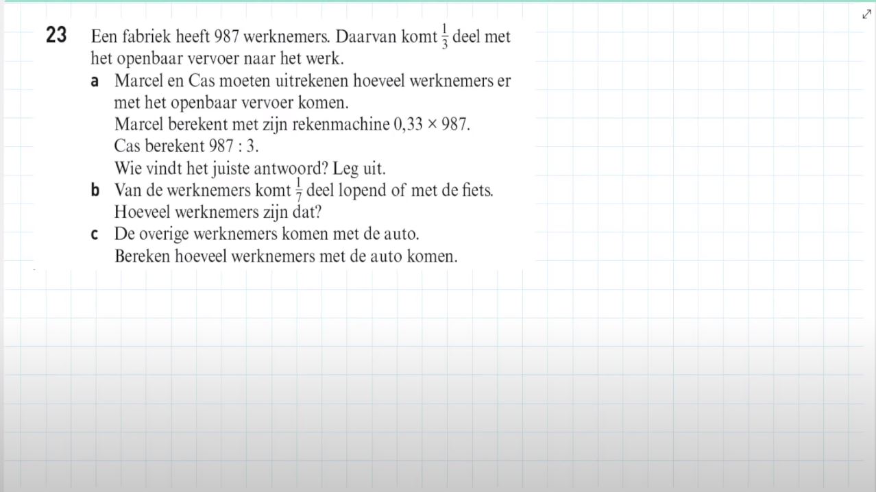 Breuken en decimale getallen Opgave 23