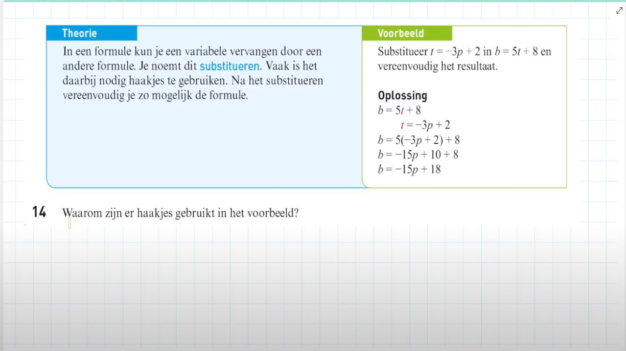 Herleiden van formules Opgave 14