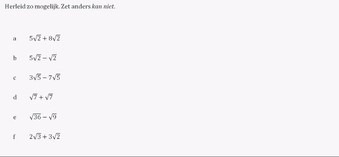 Voorkennis Opgave 7