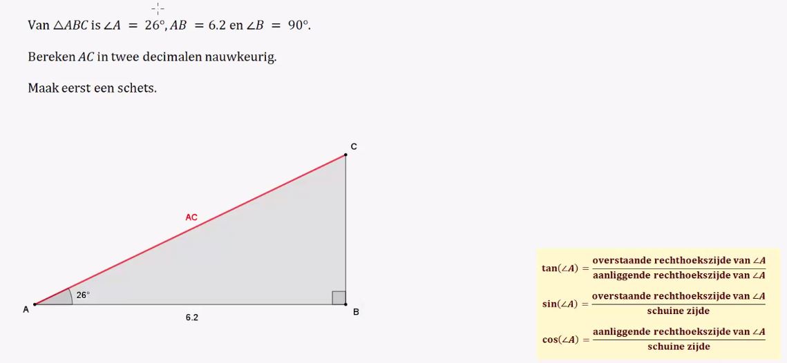 Goniometrische verhoudingen Opgave 53
