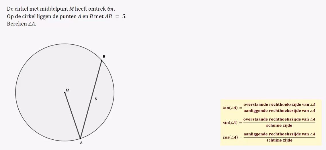 Goniometrische verhoudingen Opgave 60