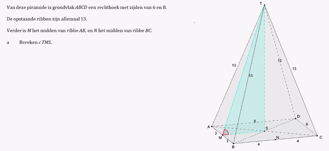 Berekeningen met goniometrie opgave 76