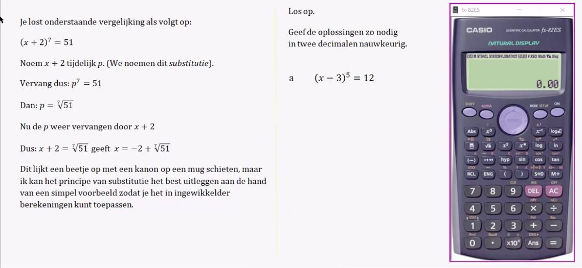 Hogeremachtsvergelijkingen Opgave 51