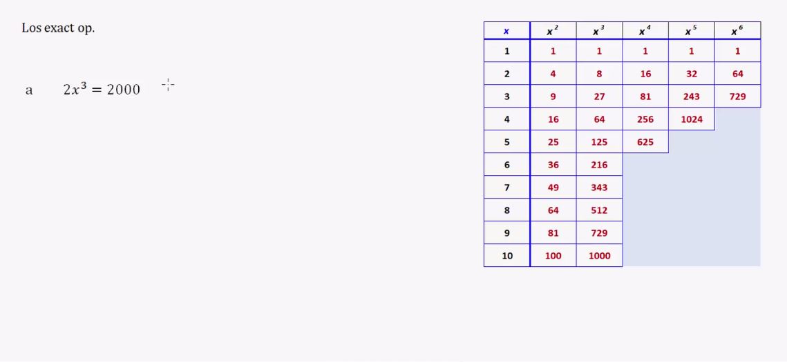 Hogeremachtsvergelijkingen Opgave 57