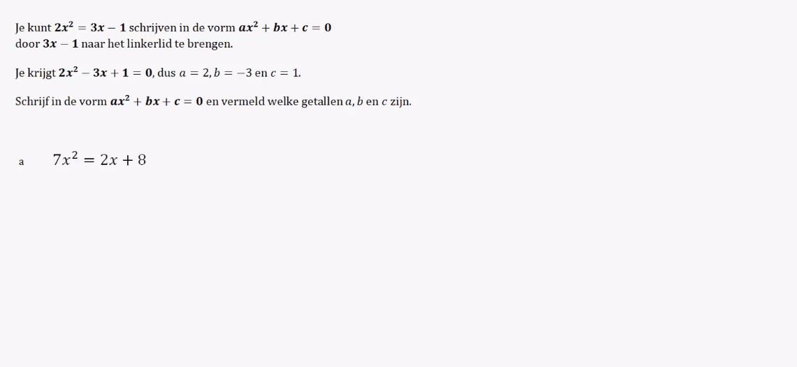 De abc-formule Opgave 7