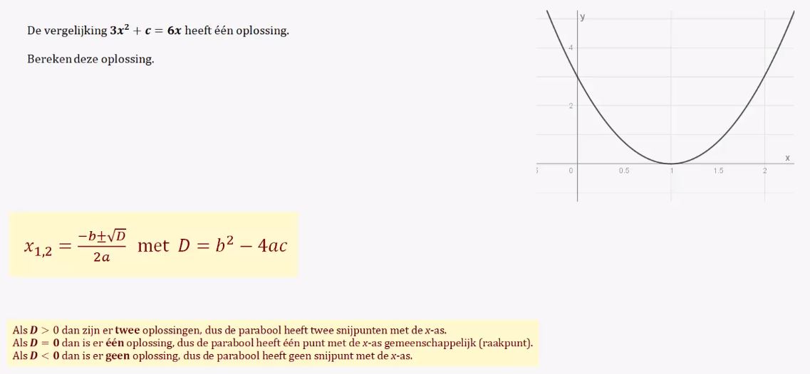 De abc-formule Opgave 22