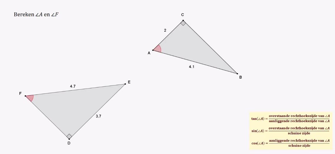 Goniometrische verhoudingen opgave 30
