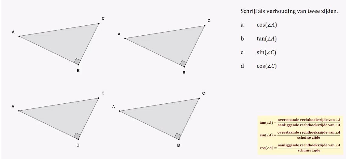 Goniometrische verhoudingen opgave 31