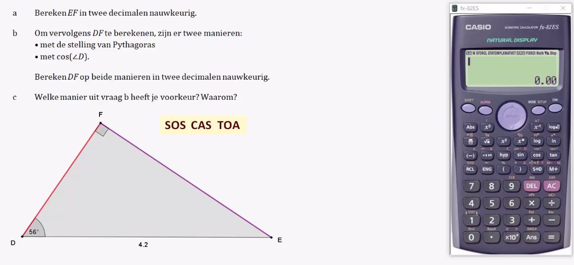 Goniometrische verhoudingen opgave 39