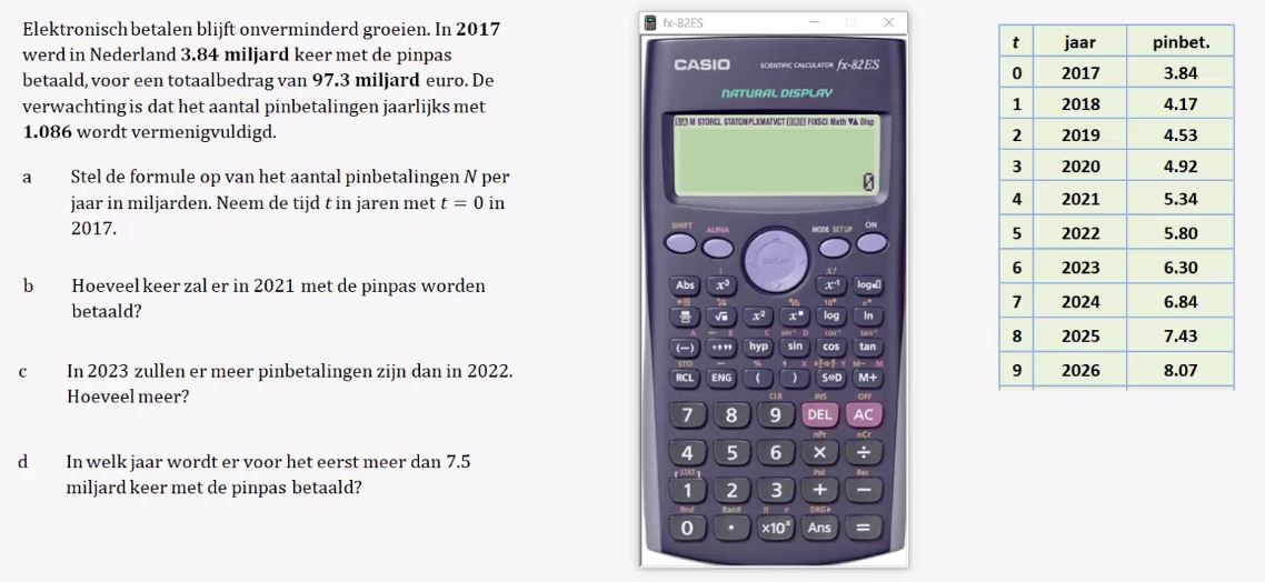 Exponentiële groei Opgave 6
