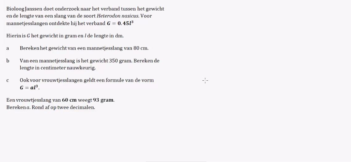 Gemengde opgaven Opgave 8