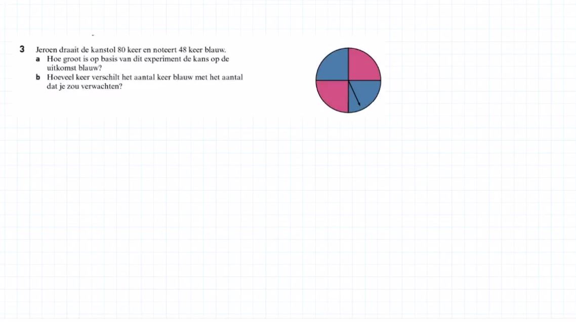 Experimentele kansen Opgave 3