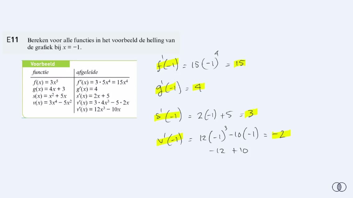 Samenvatting leerdoelen | Extra oefening Opgave 11