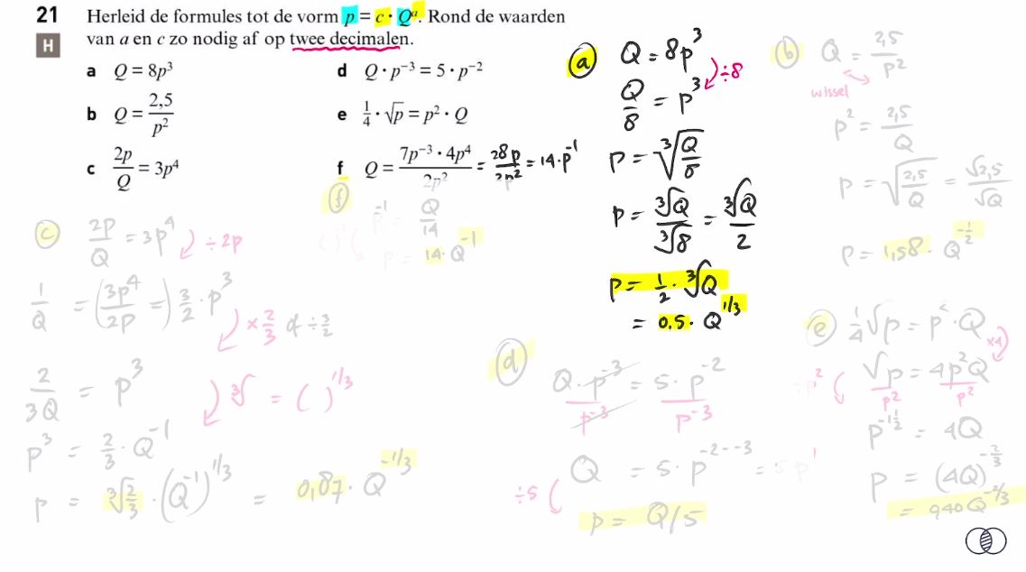 Machtsformules Opgave 21