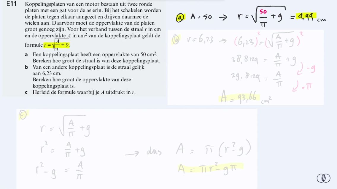 Samenvatting leerdoelen | Extra oefening Opgave 11