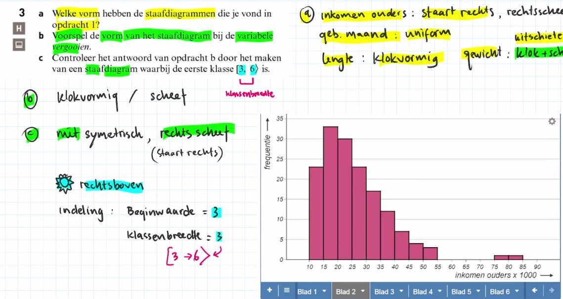 Frequentieverdelingen Opgave 3