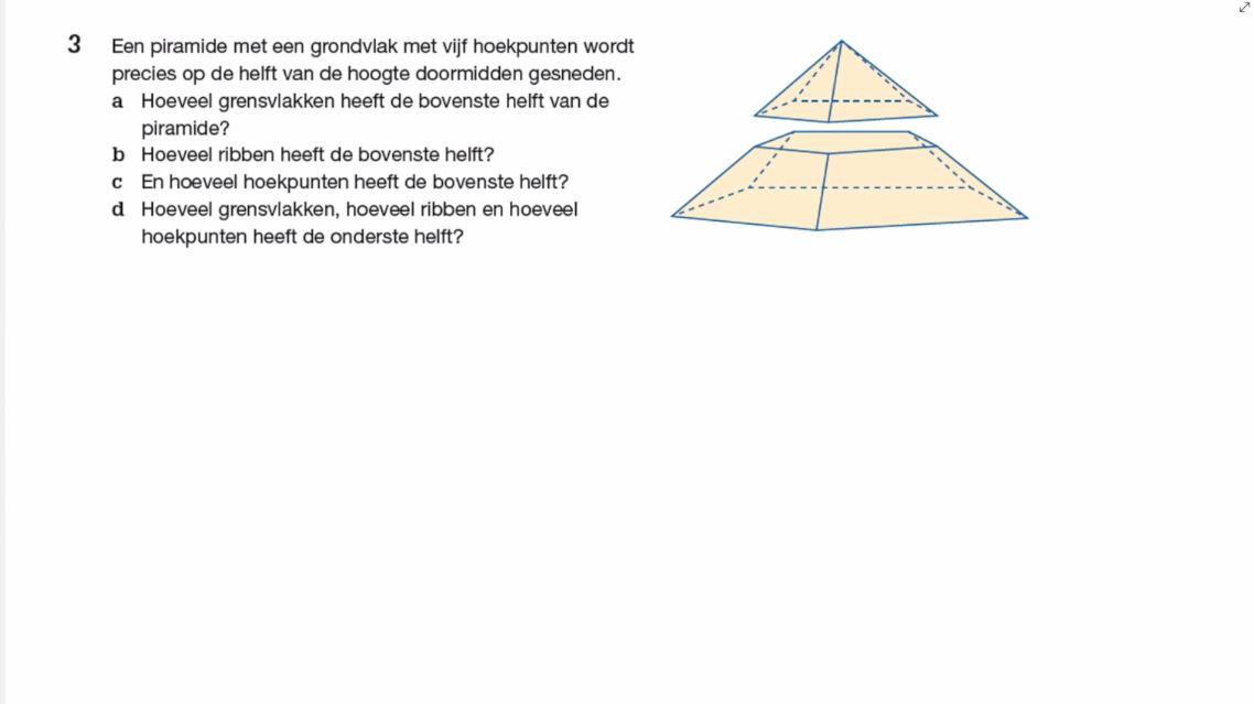 Grensvlakken, ribben en hoekpunten Opgave 3