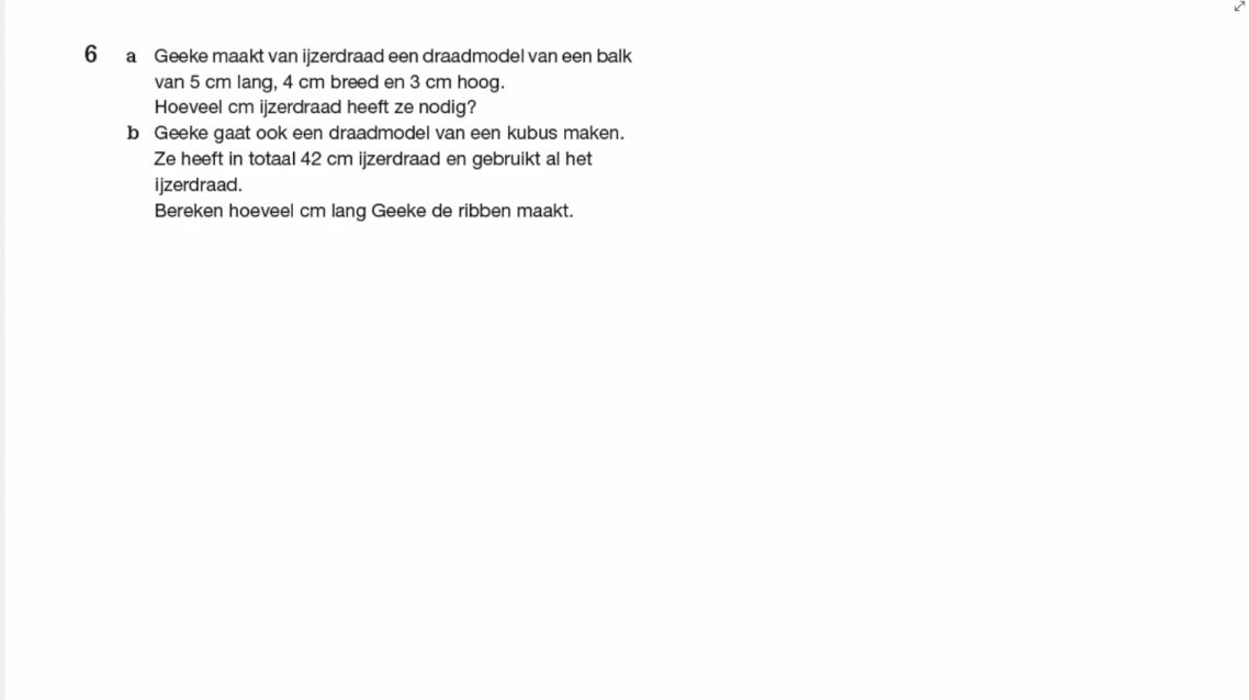 Grensvlakken, ribben en hoekpunten Opgave 6