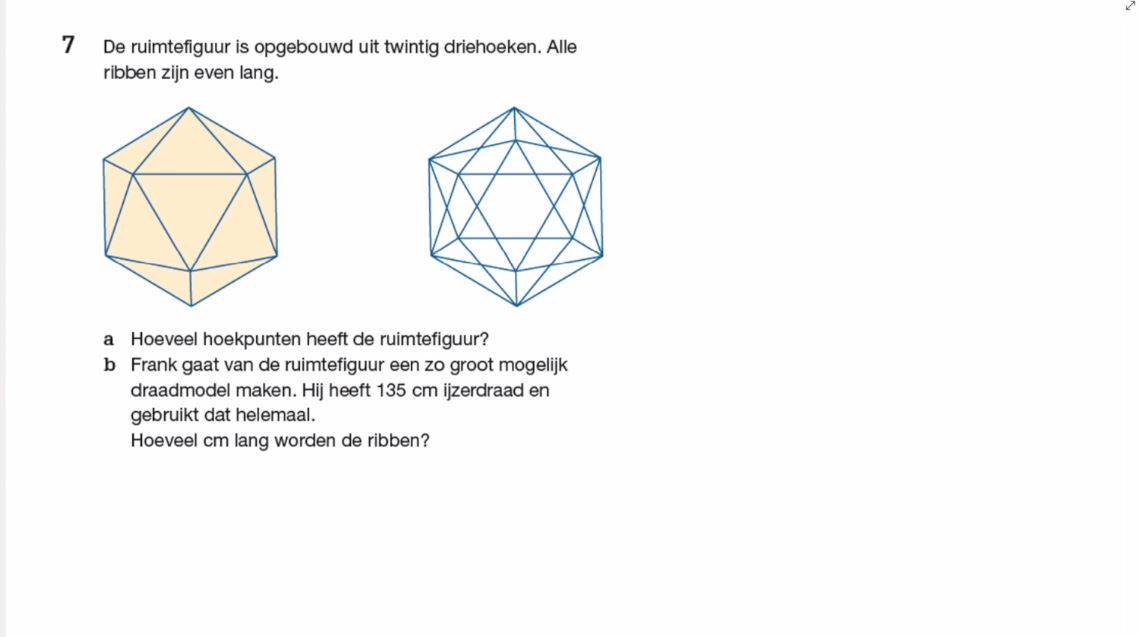 Grensvlakken, ribben en hoekpunten Opgave 7