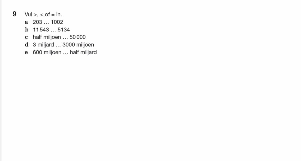 Natuurlijke getallen Opgave 9