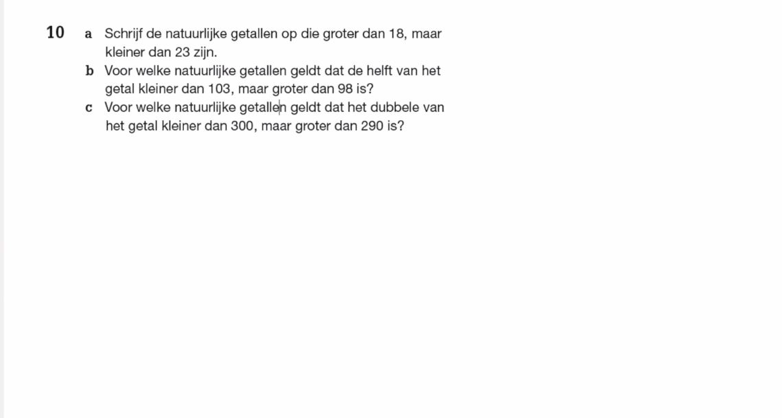 Natuurlijke getallen Opgave 10