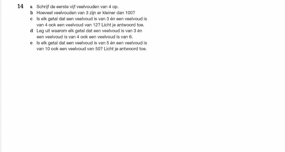 Delers van getallen opgave 14