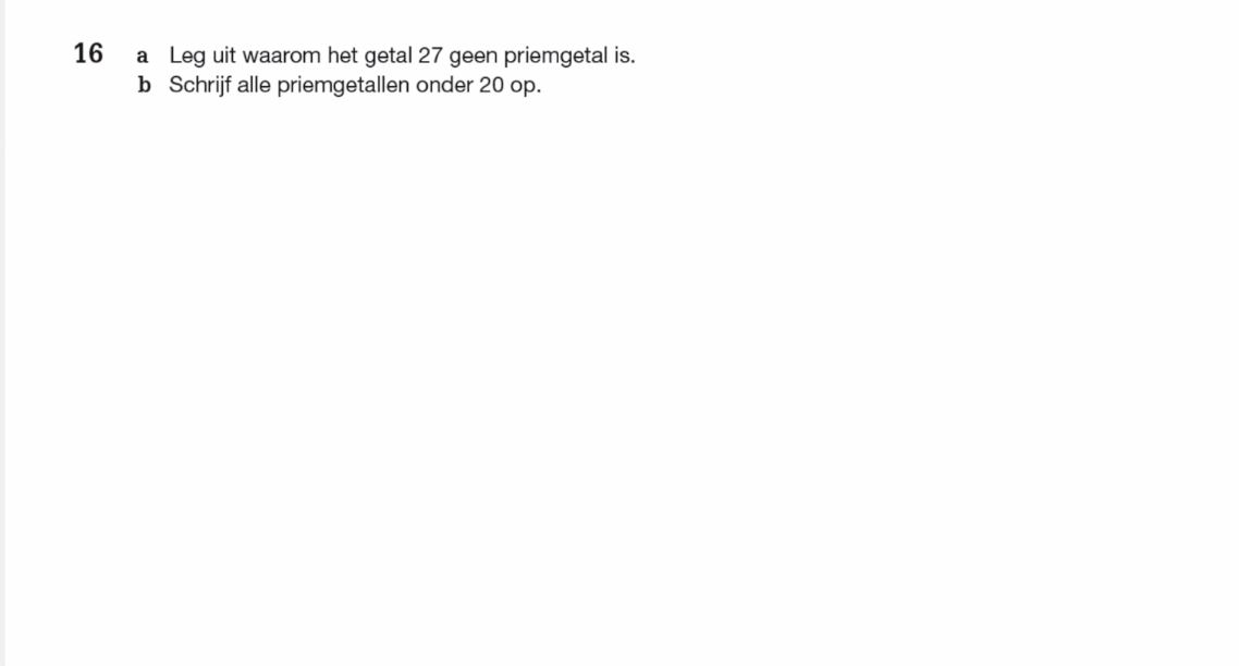 Delers van getallen opgave 16