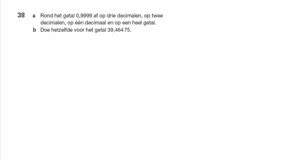 Decimale getallen Opgave 38