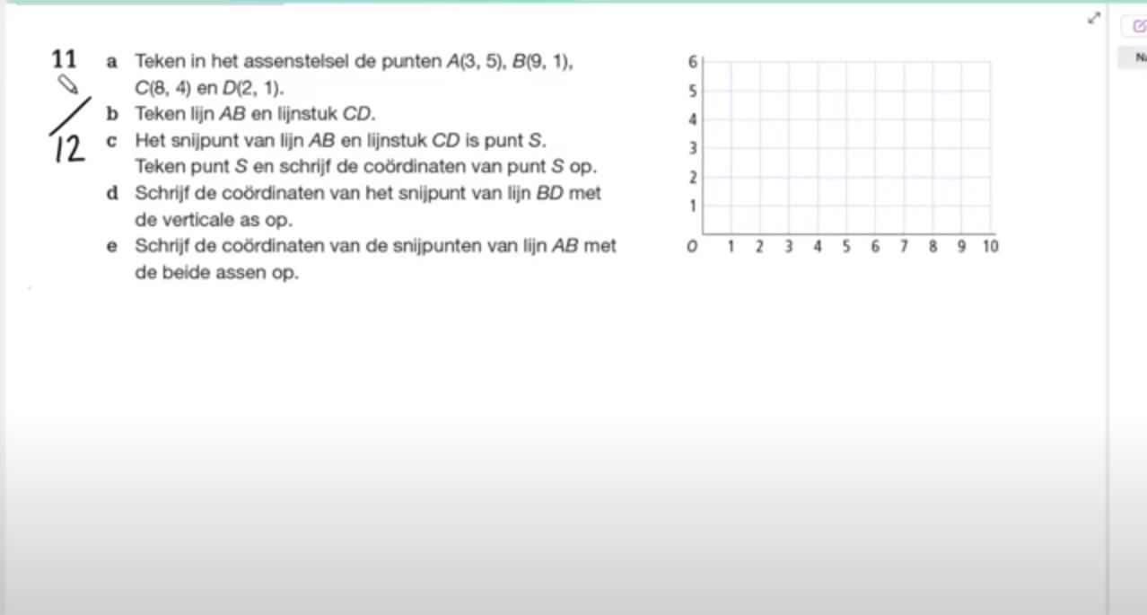Werken met coördinaten opgave 11