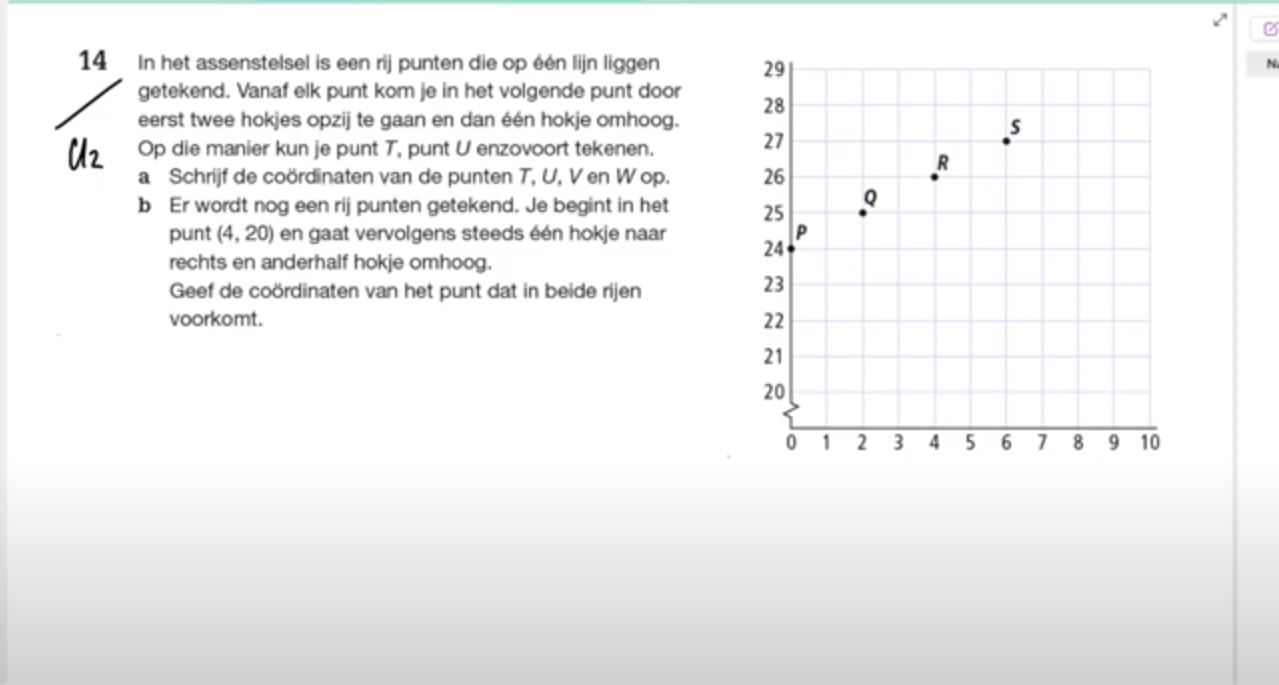 Werken met coördinaten opgave 14