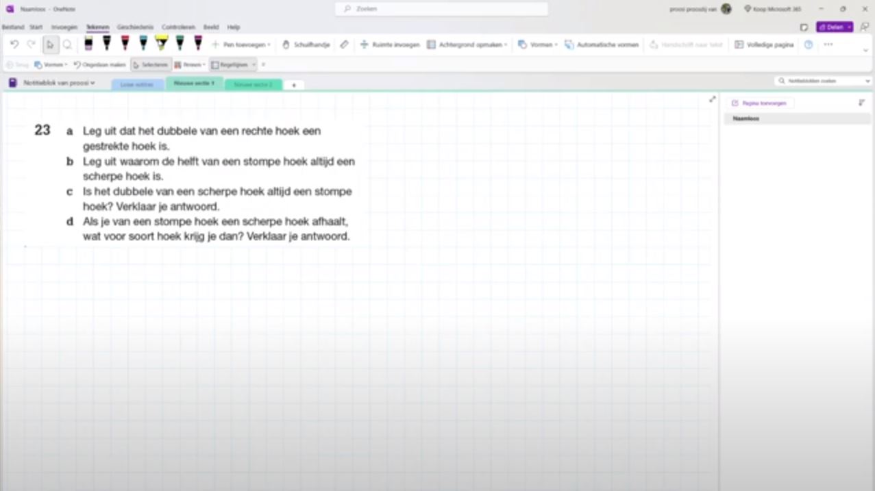 Recht, scherp, stomp en gestrekt Opgave 23