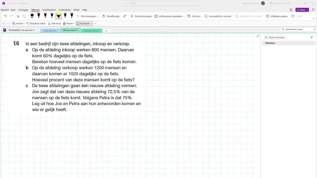 Procenten Opgave 16