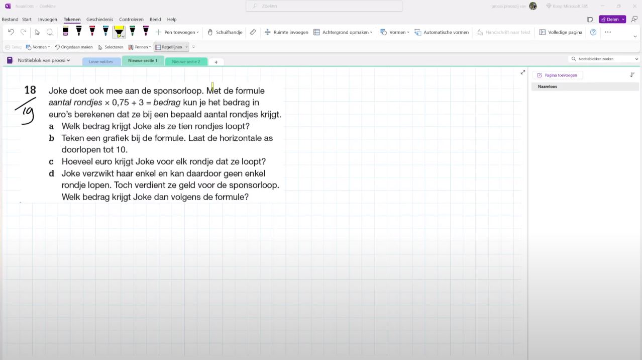 Lineaire formules Opgave 18