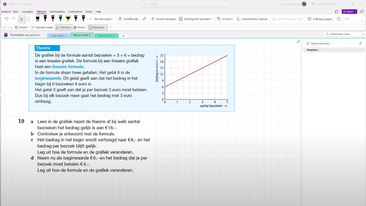 Lineaire formules Opgave 19