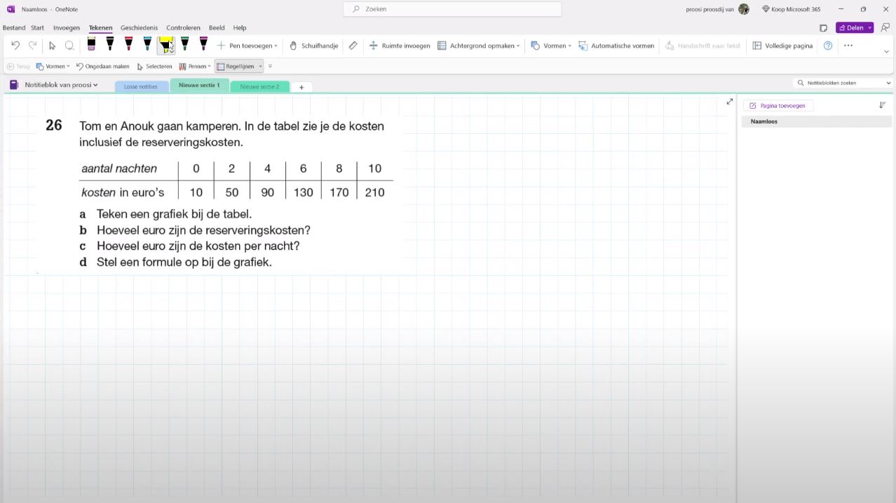 Formules bij grafieken opstellen Opgave 26