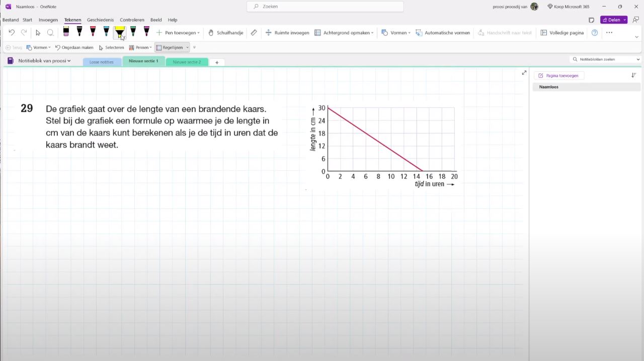Formules bij grafieken opstellen Opgave 29