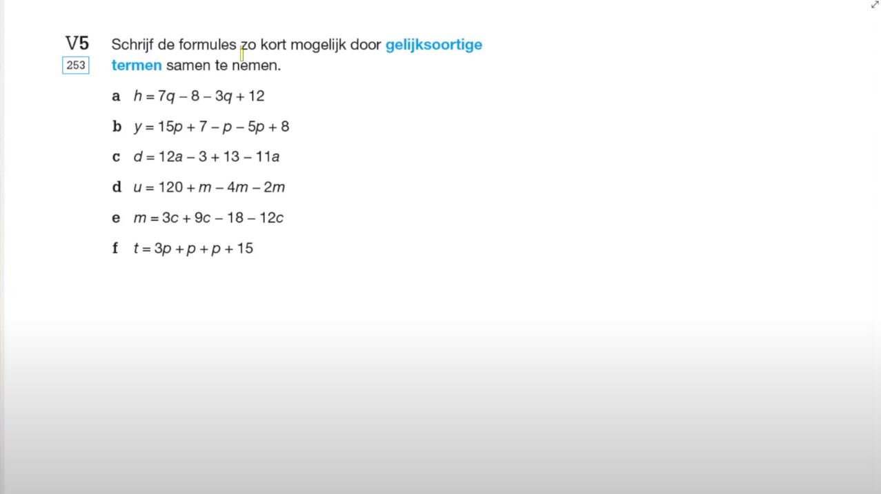 Voorkennis Opgave 5