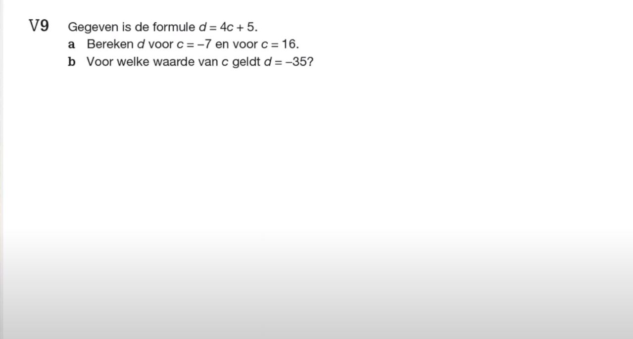 Voorkennis Opgave 9
