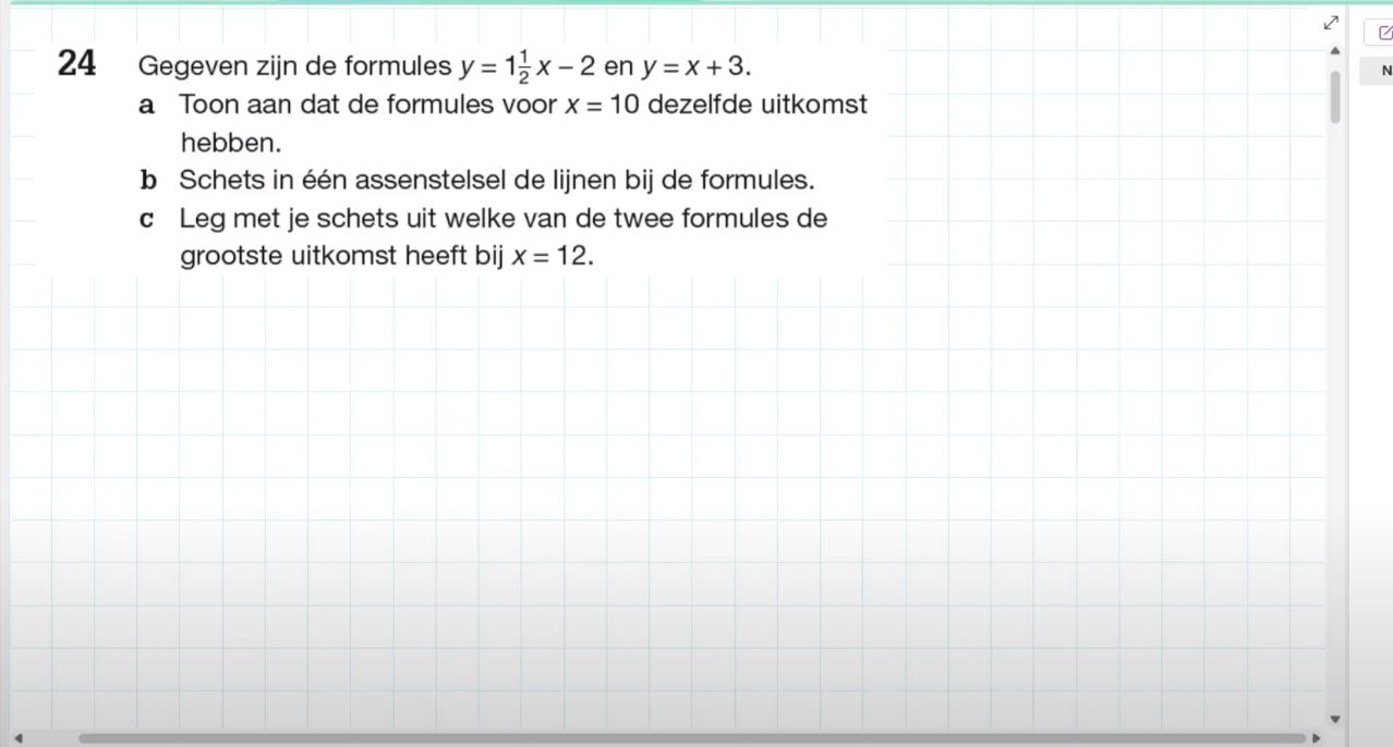 Lijnen schetsen bij formules Opgave 24