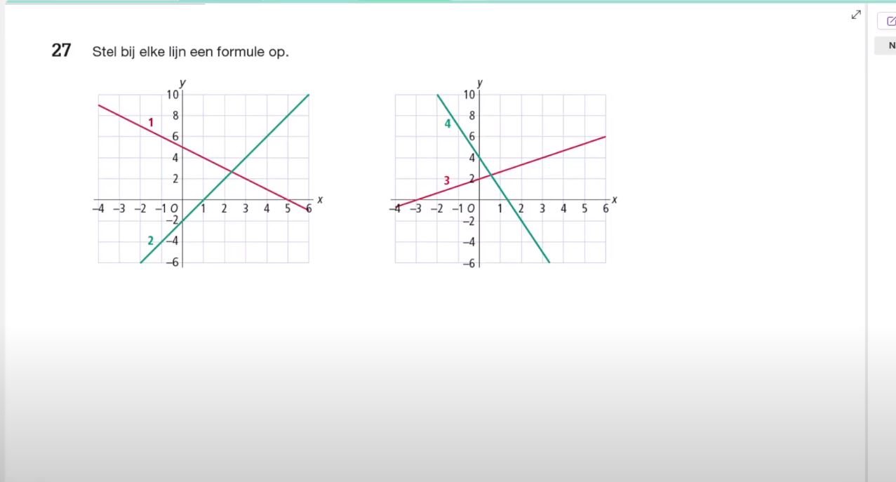 Lineaire formules opstellen Opgave 27