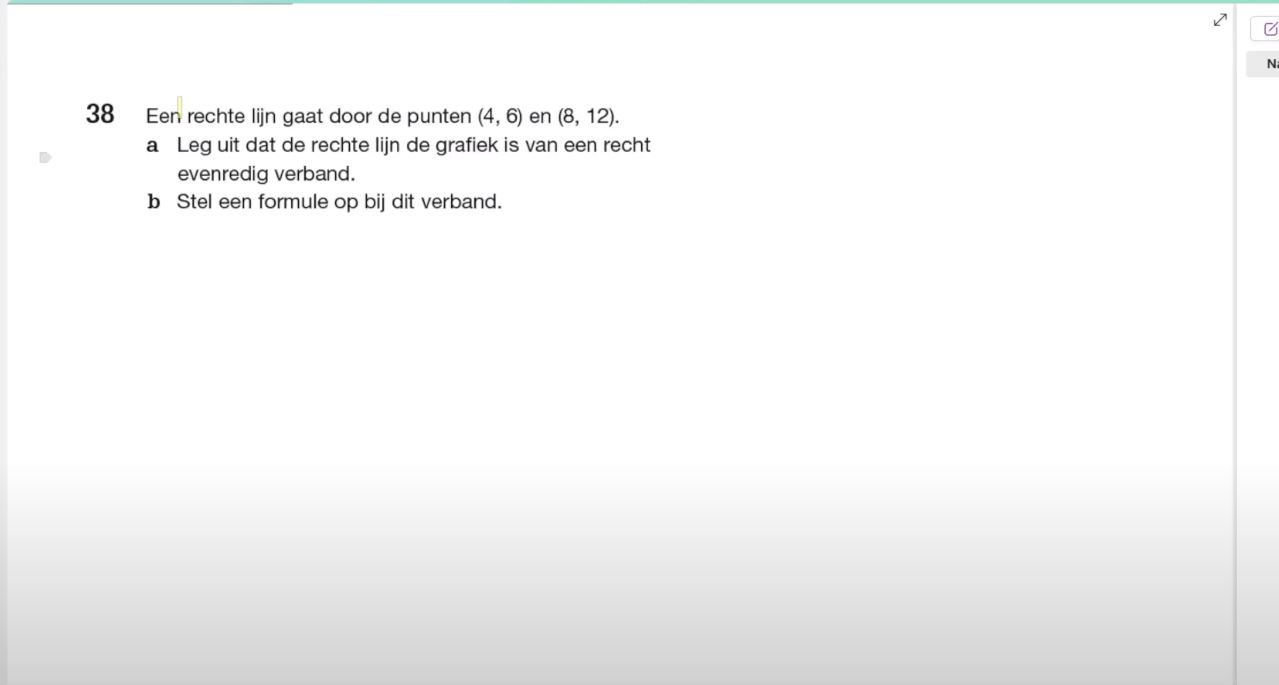 Recht evenredig Opgave 38