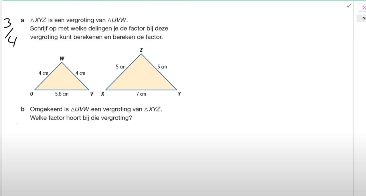 Vergrotingen Opgave 3