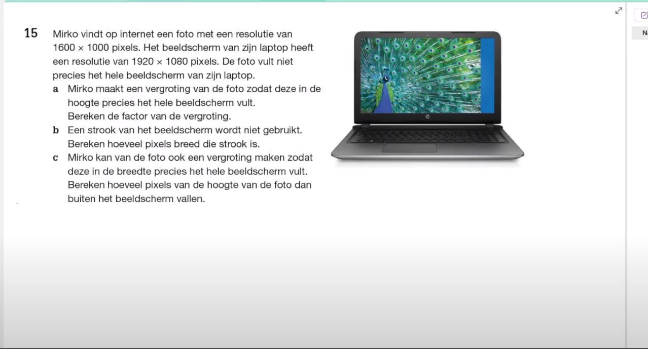 Rekenen met de factor Opgave 15