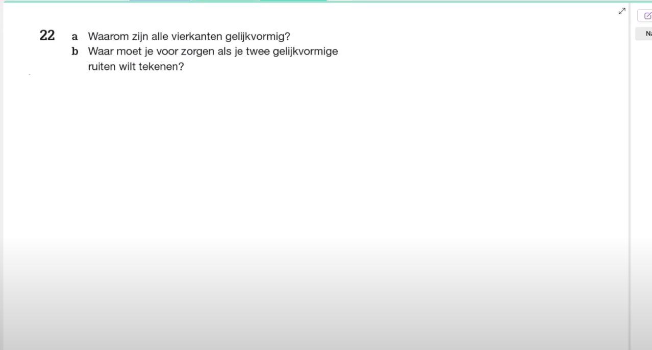 Gelijkvormige figuren Opgave 22