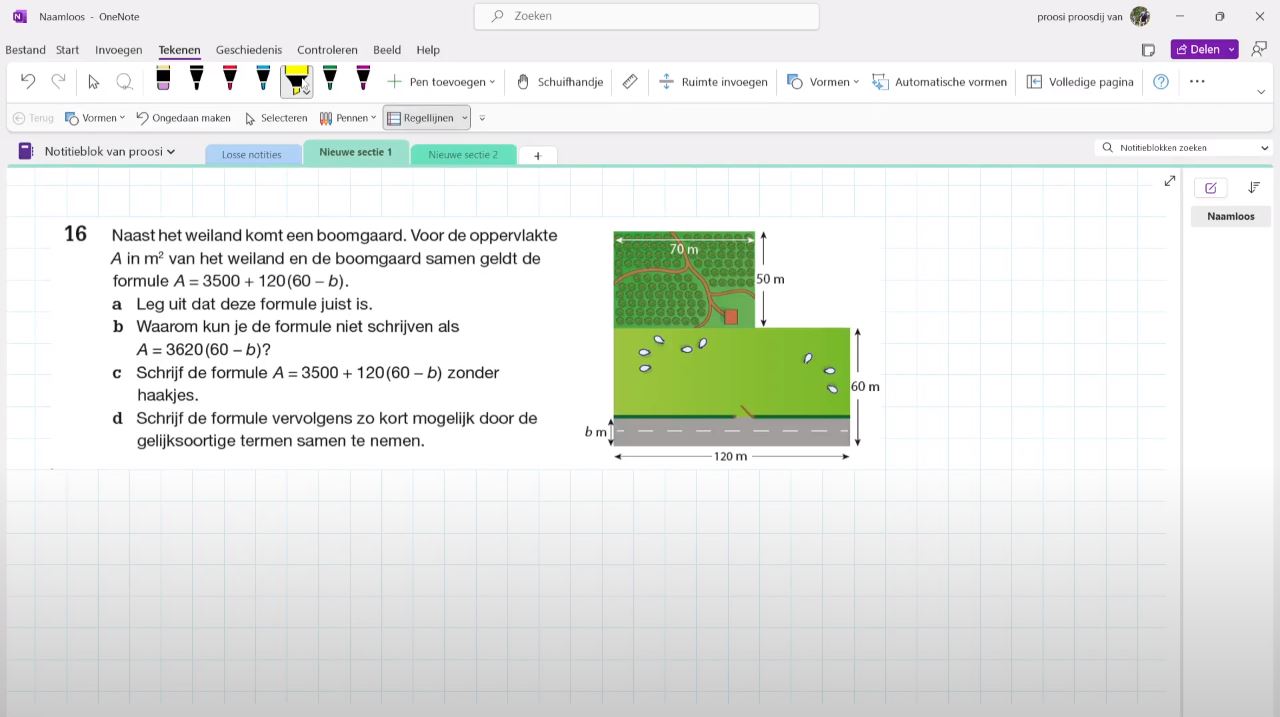 Formules met haakjes korter schrijven opgave 16