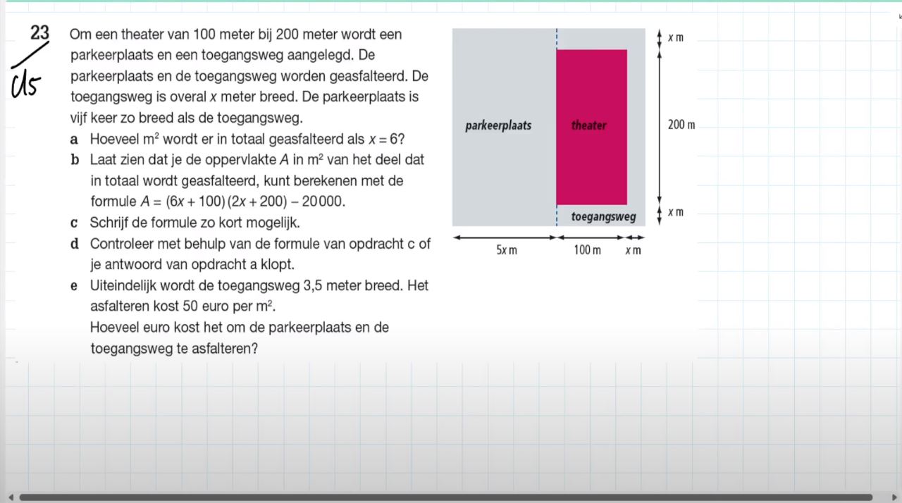 Formules met haakjes korter schrijven opgave 23