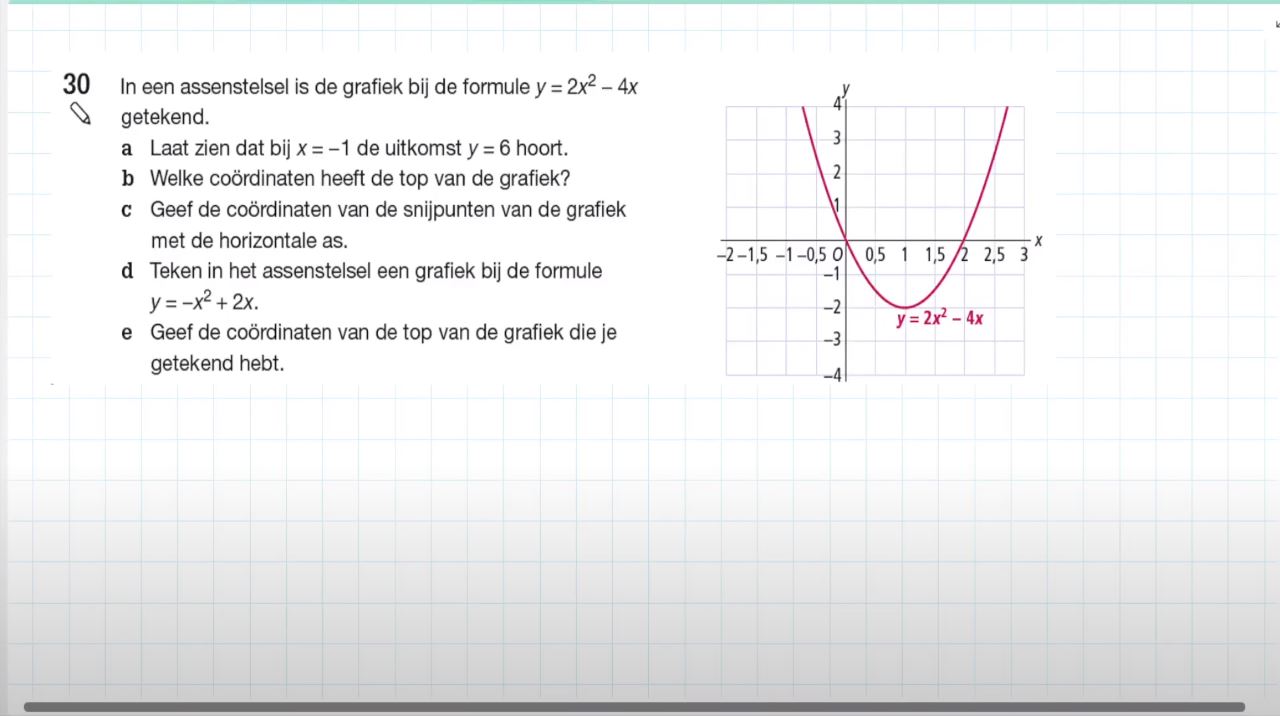 Kwadratische formules Opgave 30