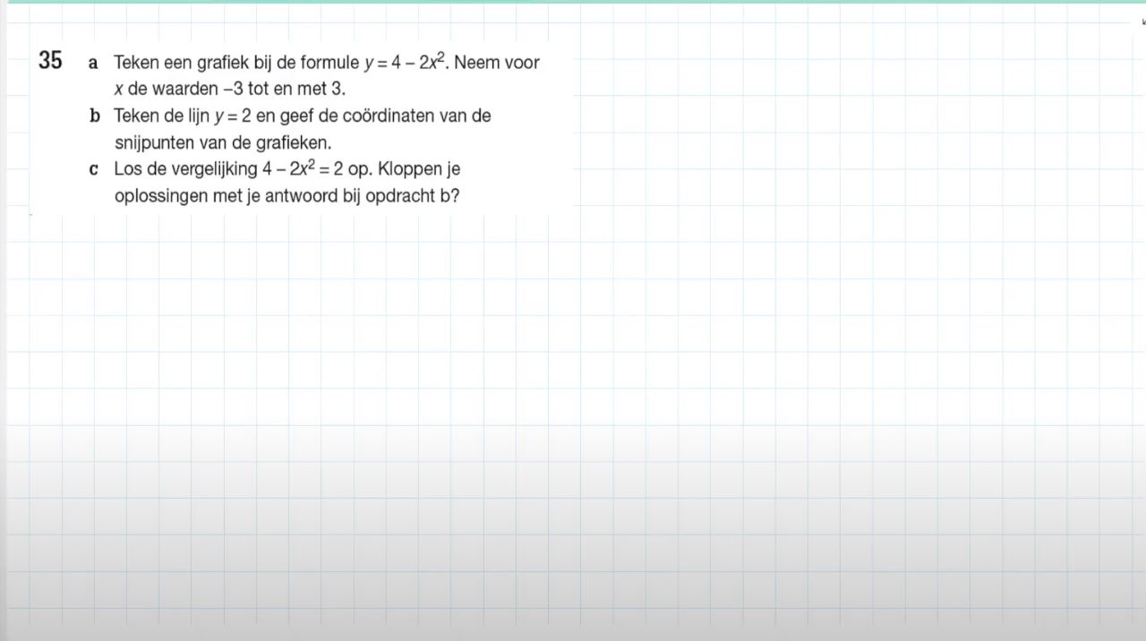 Kwadratische vergelijkingen Opgave 35