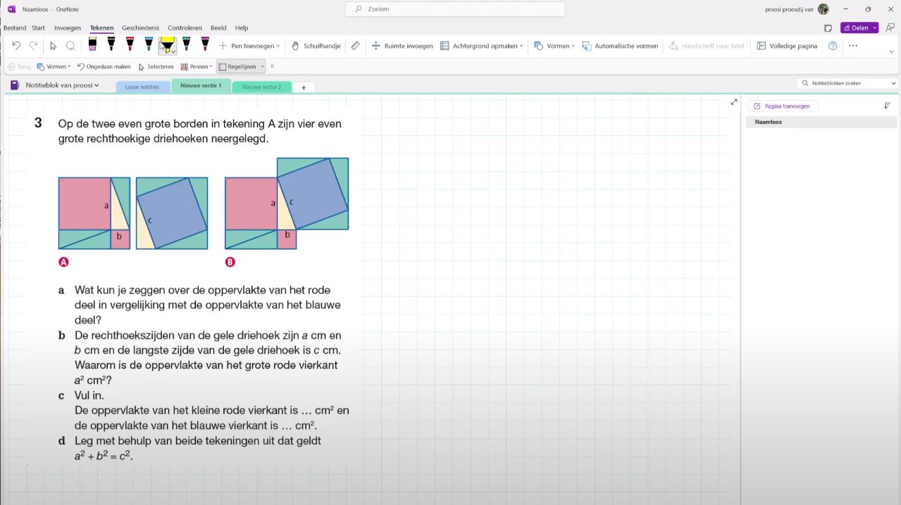 De stelling van Pythagoras Opgave 3