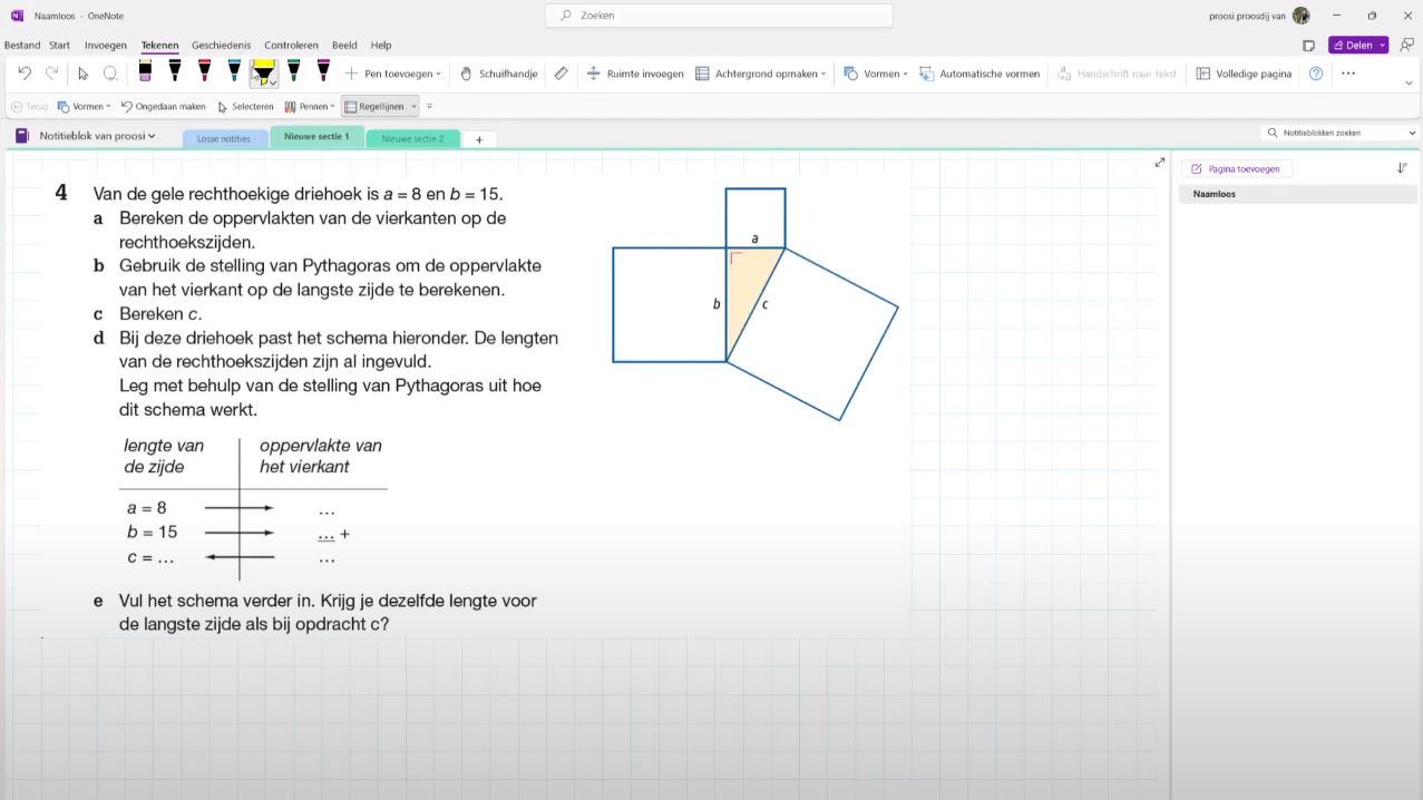 De stelling van Pythagoras Opgave 4
